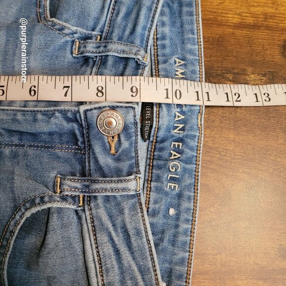 American Eagle 4 R Jegging Next Level Stretch Hi Rise Medium Light Wash Denim - Picture 9 of 12